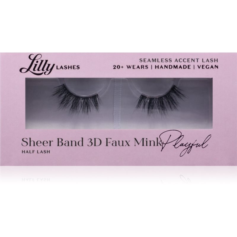 Lilly Lashes Sheer Band 3D Faux Mink Half Lash műszempillák típus Playful 1 pár