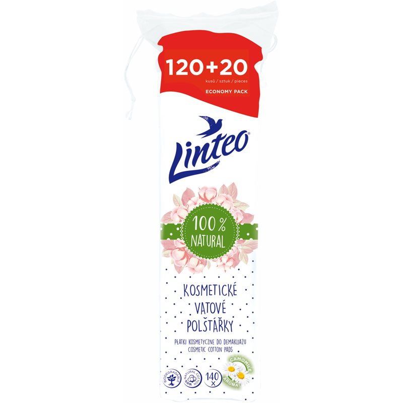 Linteo Natural Cotton Pads vattakorongok 140 db-Ár