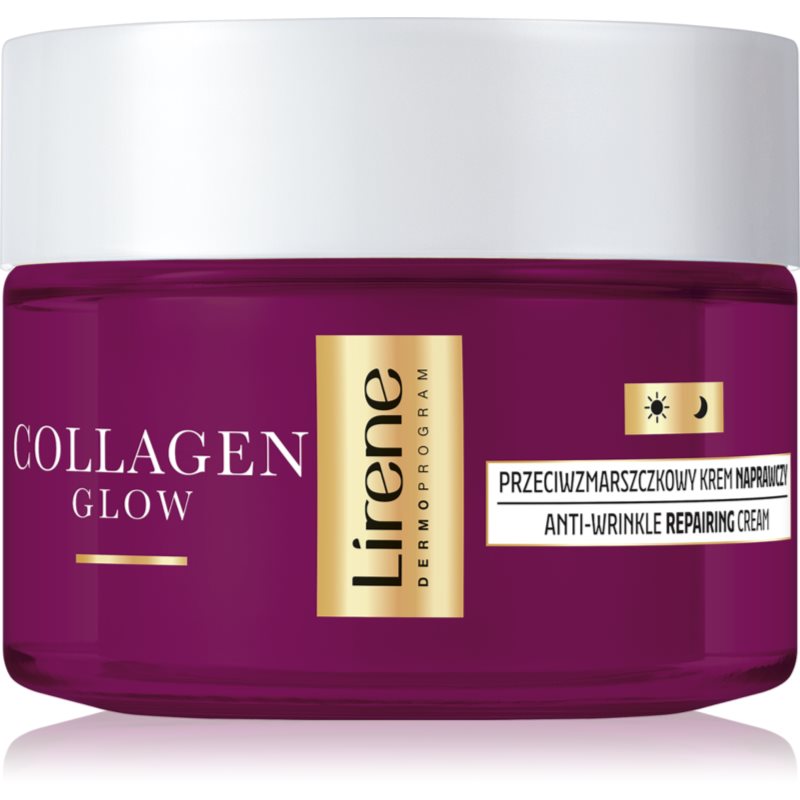Lirene Collagen Glow 70+ ránctalanító és regeneráló krém az arcbőr táplálásáért és természetes hidratáltságának megőrzéséért 50 ml-Ár