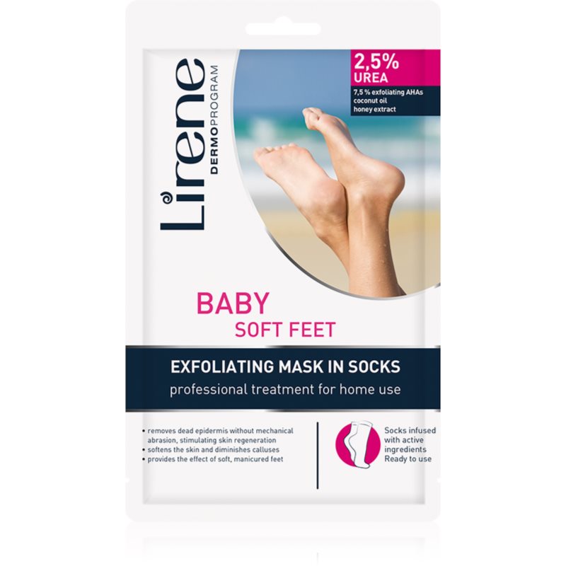 Lirene Foot Care bőrhámlasztó zokni a láb bőrének puhítására és hidratálására 2