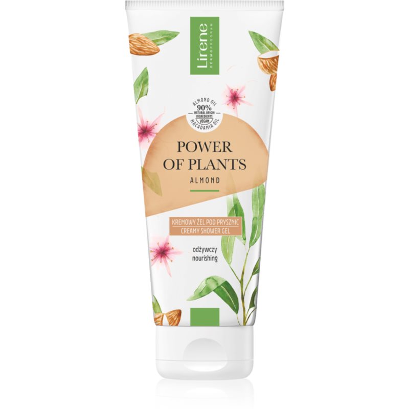 Lirene Power of Plants Almond krémes tusoló gél tápláló hatással 200 ml-Ár