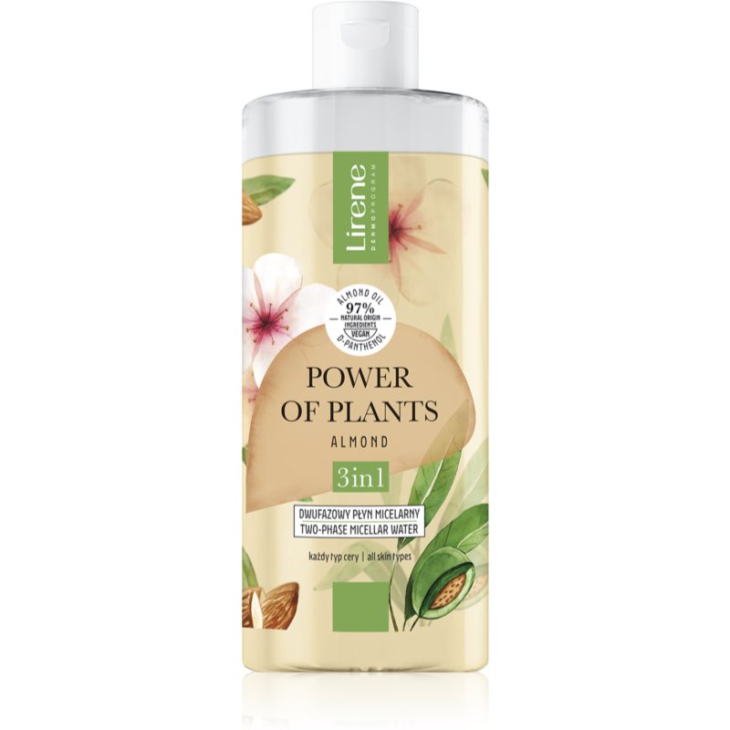 Lirene Power of Plants Almond micellás víz 3 az 1-ben nyugtató hatással 400 ml-Ár