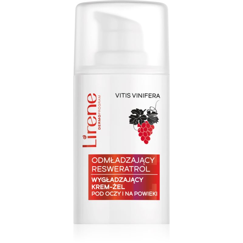 Lirene Rejuvenating Care Resveratrol Smoothing Eye & Eyelid Cream-Gel fiatalító szemkörnyékápoló krém a duzzanatokra és a sötét karikákra 15 ml-Ár