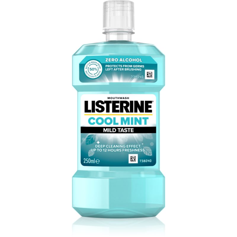 Listerine Cool Mint Mild Taste szájvíz alkoholmentes íz Cool Mint 250 ml-Eredeti