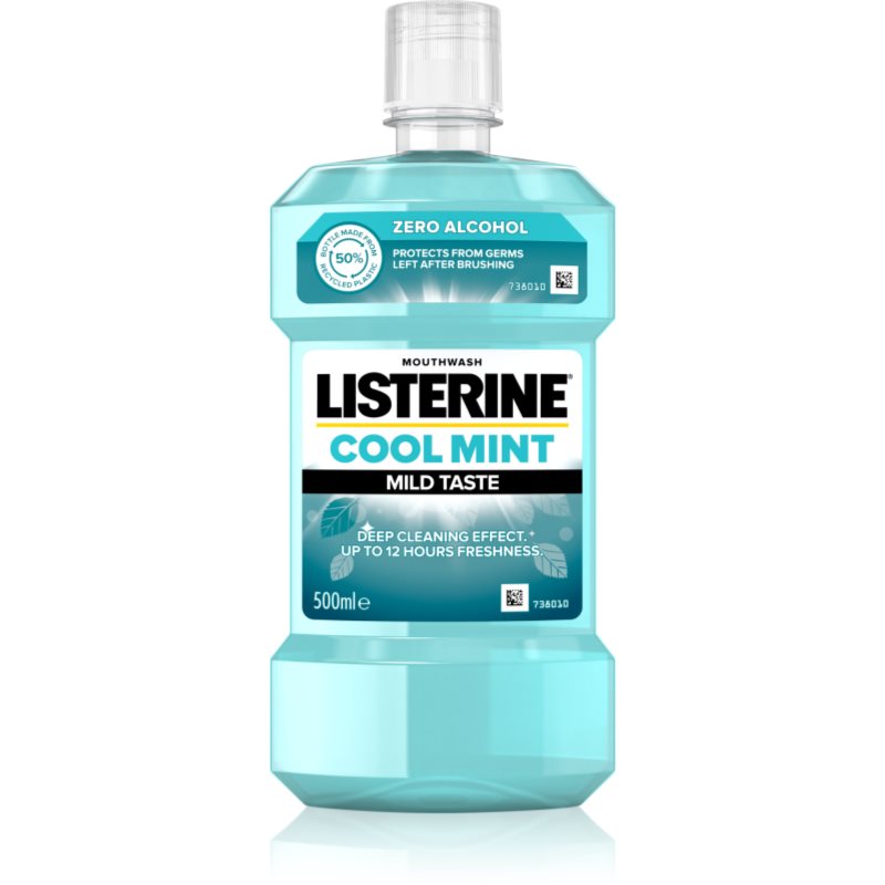 Listerine Cool Mint Mild Taste szájvíz alkoholmentes íz Cool Mint 500 ml-Eredeti