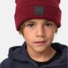 Logopatch Beanie Kids 2-Pack Coal+Burgundy