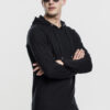 Long Color Terry Hoody Black