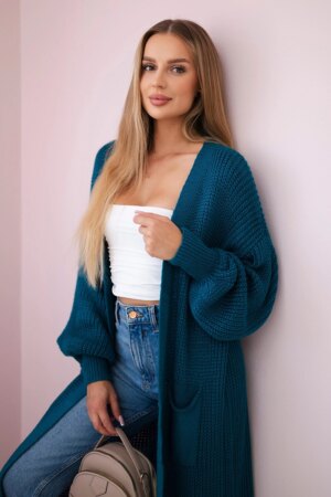 Long Navy Cardigan Sweater