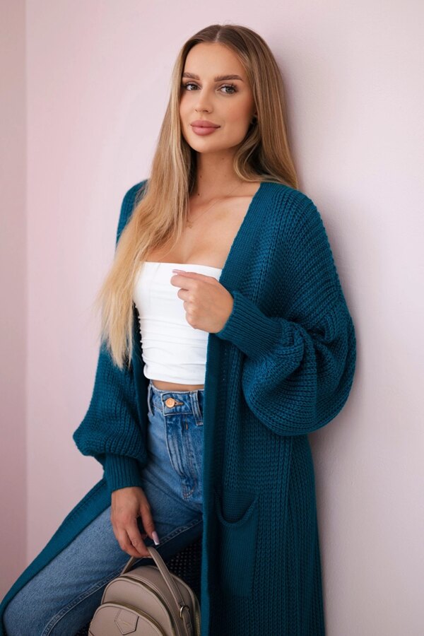 Long Navy Cardigan Sweater