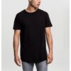 Long T-shirt in the shape of black