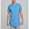 Long T-shirt in the shape of horizontal blue