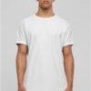 Long T-shirt with a long shape in white