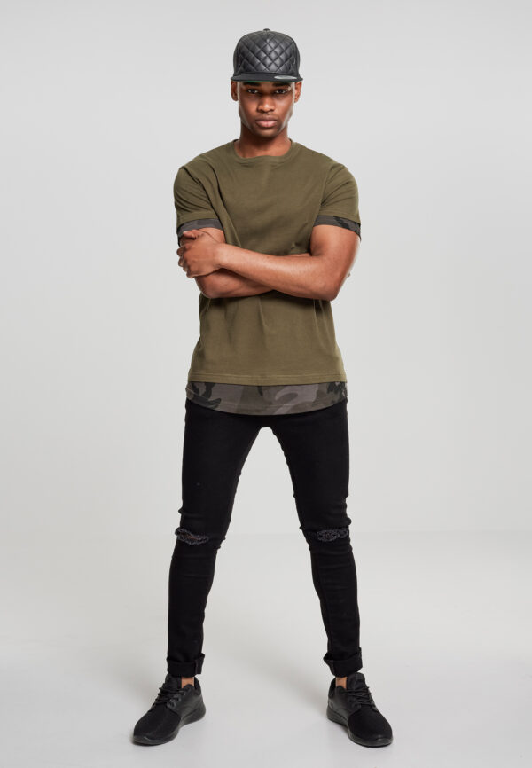 Long camo inset t-shirt olive/dark camo