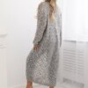 Long cardigan Super KID Mohair gray