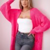 Long cardigan pink neon sweater