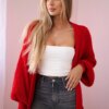 Long cardigan sweater red