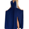 Long dress with neckline and tie on the back Numoco