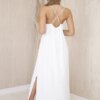 Long dress with straps ecru