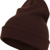 Long heavyweight cap of brown color