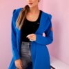 Long hooded cardigan - purple-blue