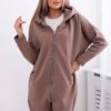 Long insulated mocha sweatshirt