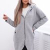 Long insulated sweatshirt in gray color