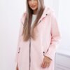 Long insulated sweatshirt powder pink melange