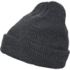 Long knitted beanie dark grey