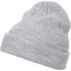Long knitted hat heather grey