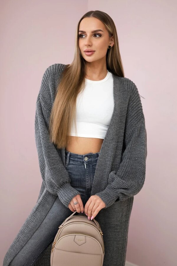 Long sweater dark gray