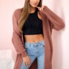 Long sweater dark pink