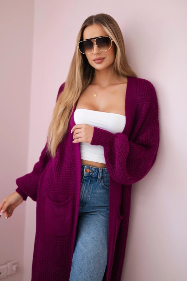 Long sweater dark purple