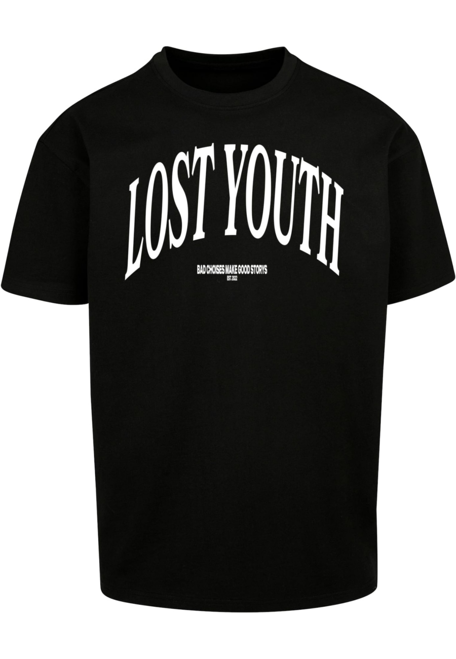 Lost Youth Póló 'Classic V.1'  fekete / fehér-Hungary
