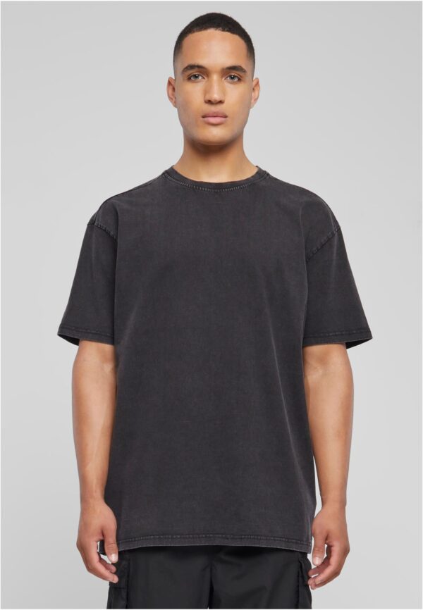 Love Yourself First Acid Washed Heavy Oversize Tee black