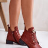 Low ankle boots insulated with a zipper and brown decoration Nevalia
