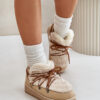 Low platform snow boots with fur D.Franklin beige
