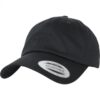 Low-profile organic cotton beanie black