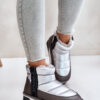 Low snow boots on thick sole D.Franklin Silver