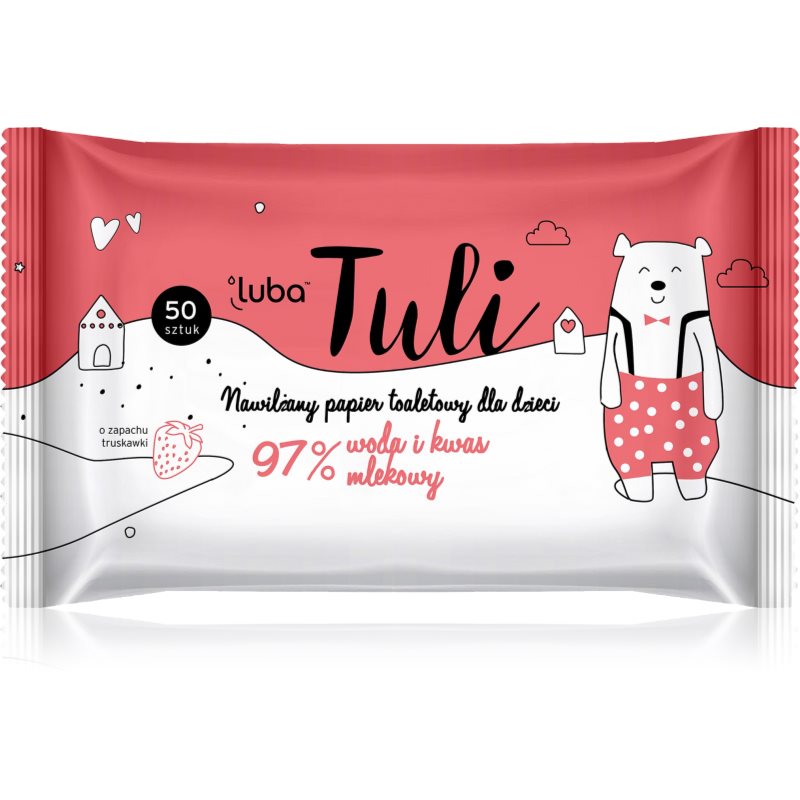 Luba Tuli Lactic acid nedves WC papír tejsavval gyermekeknek Strawberry 50 db-Ár