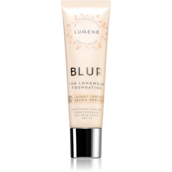 Lumene Blur 16h Longwear tartós alapozó SPF 15 árnyalat 0 Light Ivory 30 ml-Eredeti