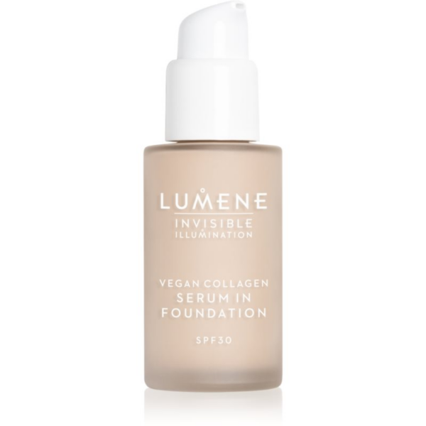 Lumene Invisible Illumination Vegan Collagen Serum in Foundation könnyű alapozó tápláló hatással SPF 30 0.5 30 ml