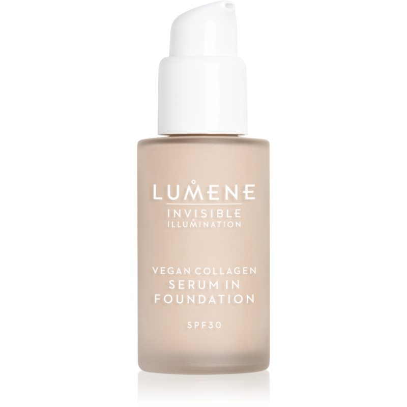 Lumene Invisible Illumination Vegan Collagen Serum in Foundation könnyű alapozó tápláló hatással SPF 30 0.5 30 ml