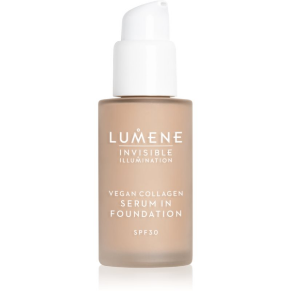 Lumene Invisible Illumination Vegan Collagen Serum in Foundation könnyű alapozó tápláló hatással SPF 30 2 30 ml