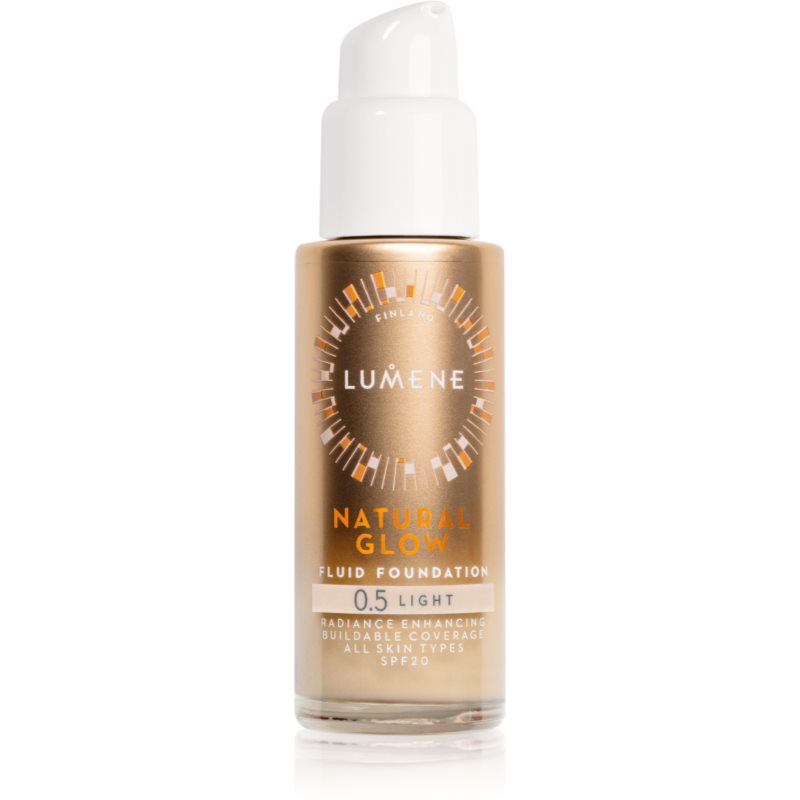 Lumene Natural Glow élénkítő make-up a természetes hatásért SPF 20 árnyalat 0.5 Light 30 ml-Ár