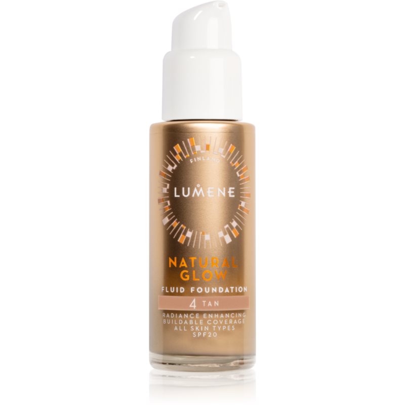 Lumene Natural Glow élénkítő make-up a természetes hatásért SPF 20 árnyalat 4 Tan 30 ml-Ár