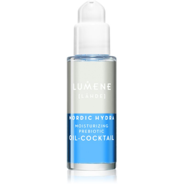 Lumene Nordic Hydra [LÄHDE] Moisturizing Prebiotic Oil-Cocktail kétfázisú szérum a dehidratált száraz bőrre 30 ml-Ár