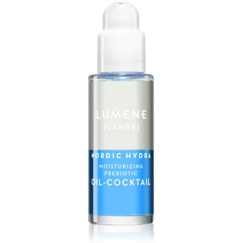 Lumene Nordic Hydra [LÄHDE] Moisturizing Prebiotic Oil-Cocktail kétfázisú szérum a dehidratált száraz bőrre 30 ml-Ár
