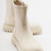 LuviShoes ALIAS Women's Beige Scuba Boots