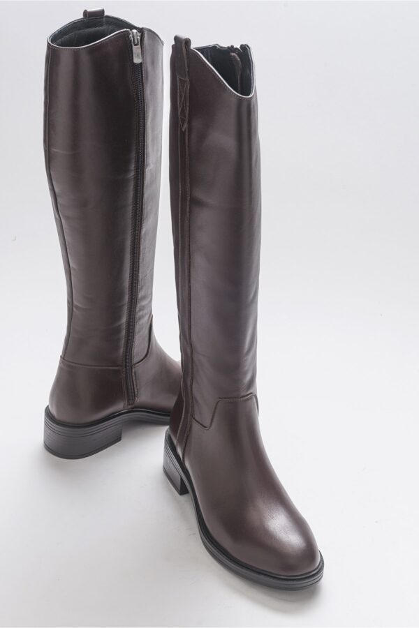 LuviShoes Acro Brown Skin Genuine Leather Women's Boots.