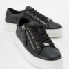 LuviShoes BERLY Black Genuine Leather Women's Sneakers